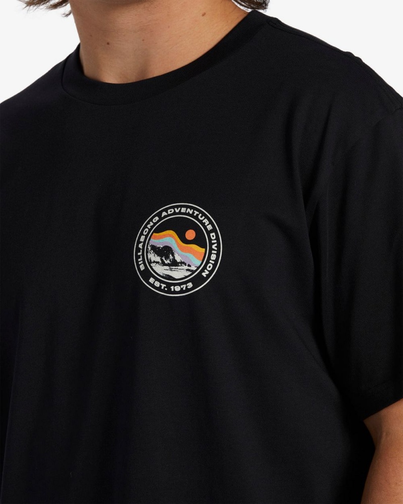 Black Men's Billabong Rockies Short Sleeve T-Shirt | 306842VOP