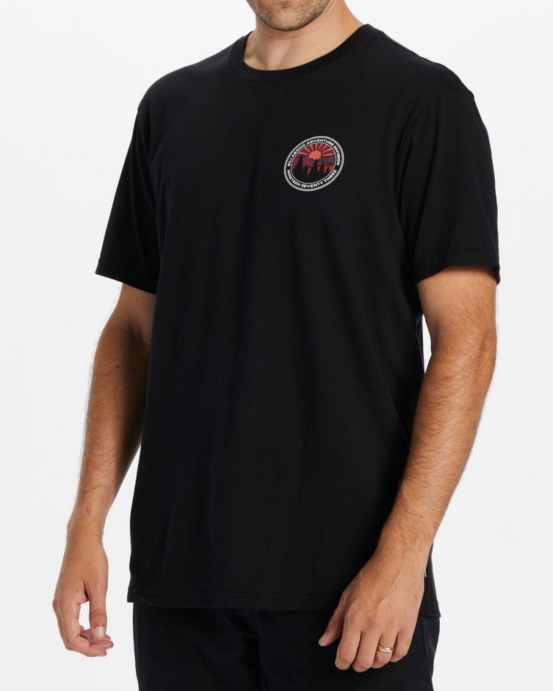 Black Men's Billabong Rockies T-Shirt | 785402EHB