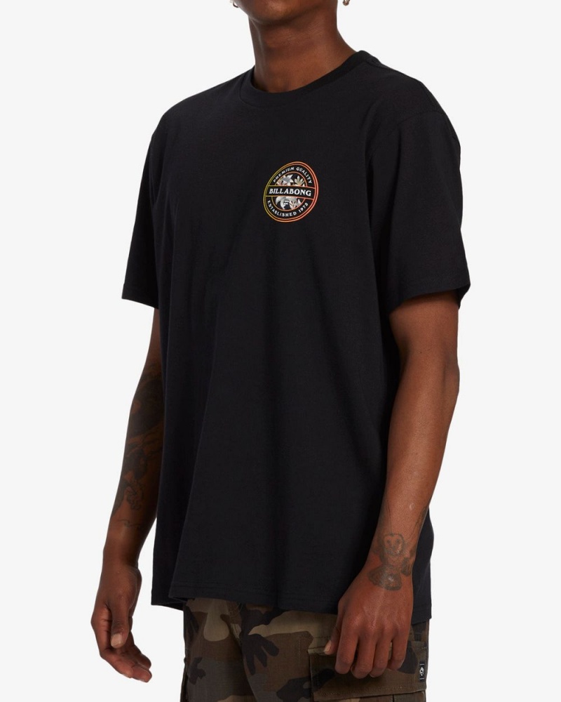 Black Men's Billabong Rotor Short Sleeve T-Shirt | 081529SKW