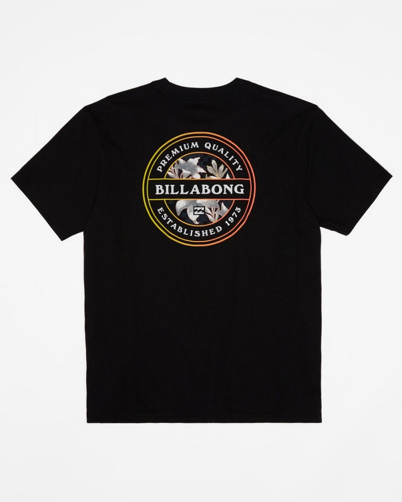 Black Men's Billabong Rotor Short Sleeve T-Shirt | 081529SKW