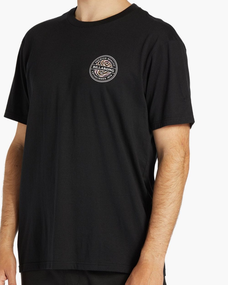 Black Men's Billabong Rotor Short Sleeve T-Shirt | 954367YMC