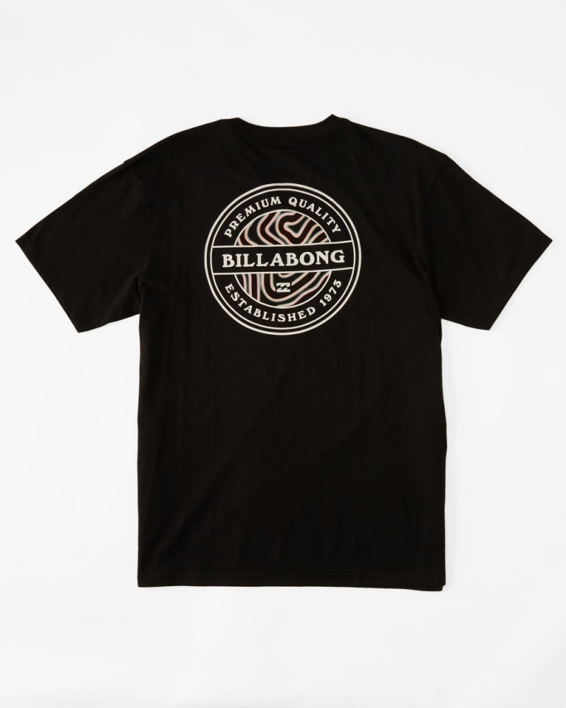 Black Men's Billabong Rotor Short Sleeve T-Shirt | 954367YMC