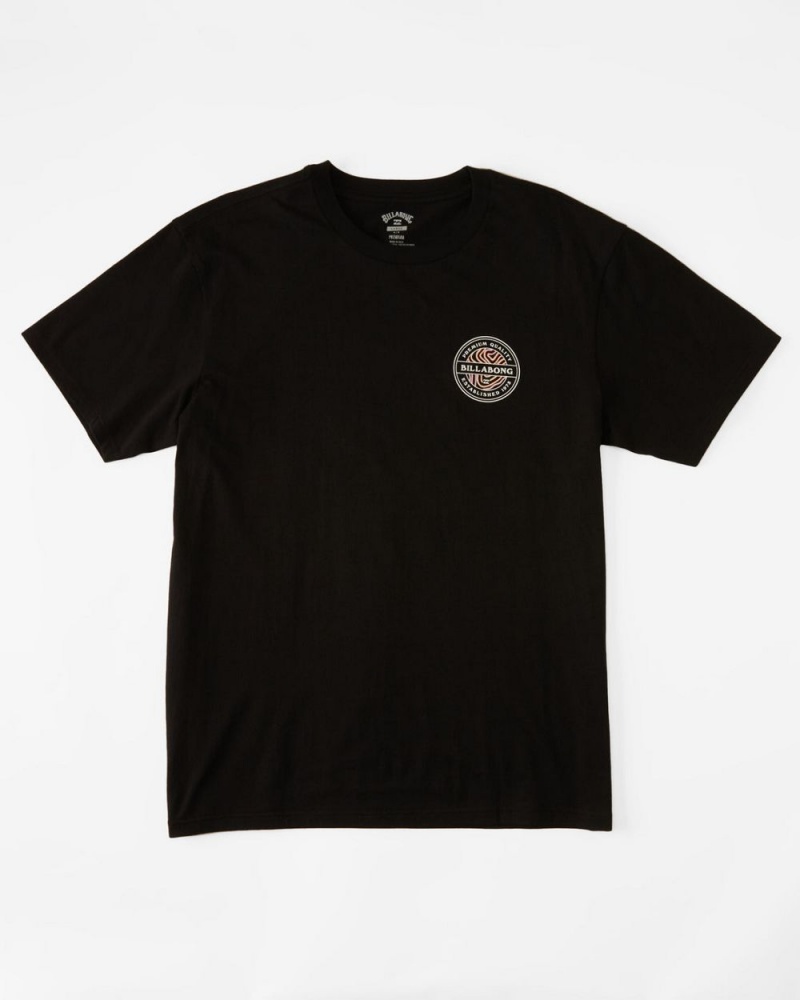 Black Men's Billabong Rotor Short Sleeve T-Shirt | 954367YMC