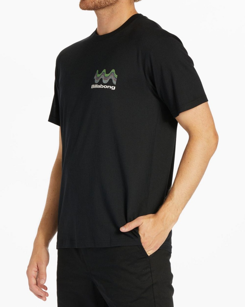 Black Men's Billabong Segment Short Sleeve T-Shirt | 068459TQH