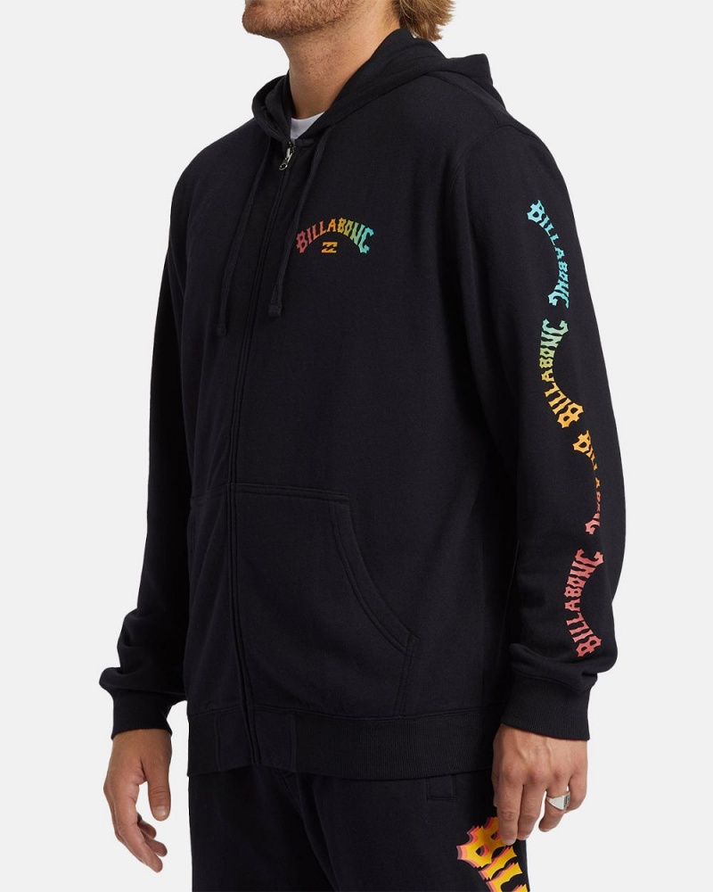 Black Men's Billabong Shorebird Zip Sweatshirt | 109638AOW