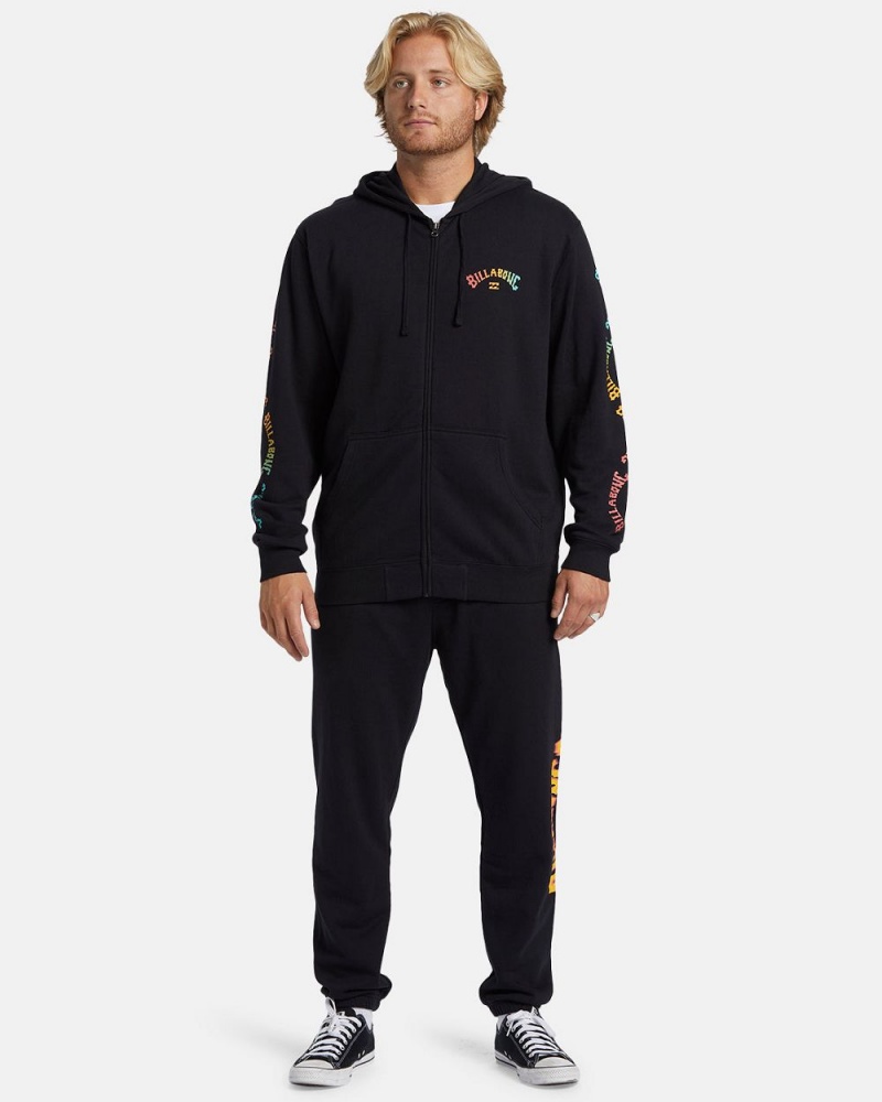 Black Men's Billabong Shorebird Zip Sweatshirt | 109638AOW