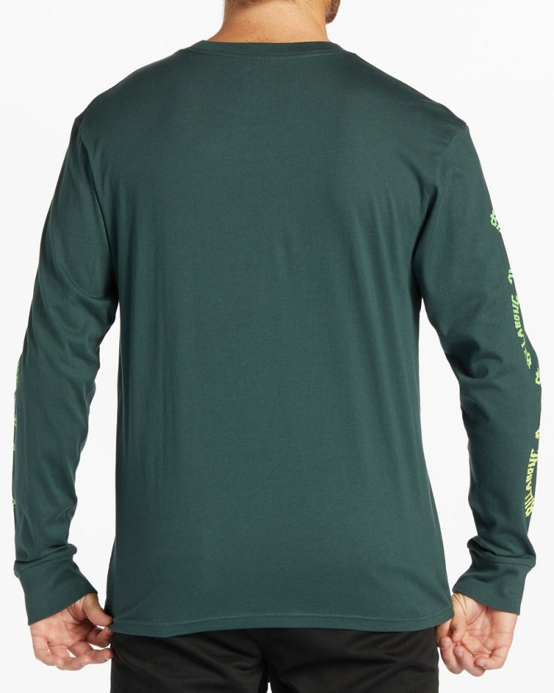 Black Men's Billabong Snaking Arches Long Sleeve T-Shirt | 542930NKZ