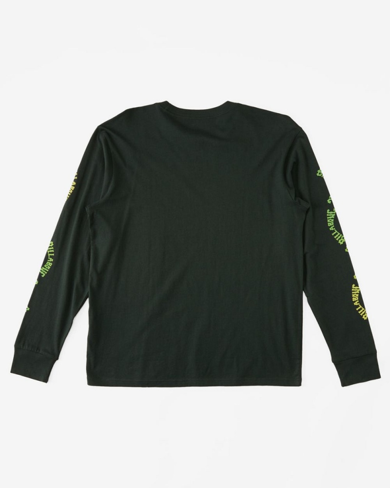 Black Men's Billabong Snaking Arches Long Sleeve T-Shirt | 542930NKZ