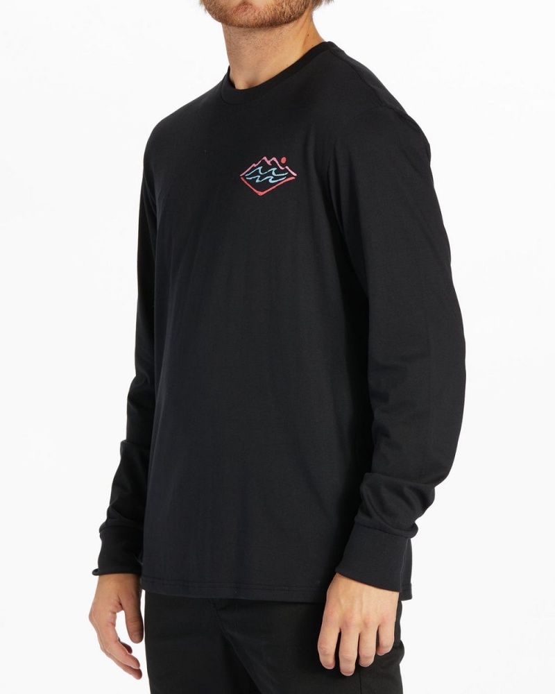 Black Men's Billabong Summit Long Sleeve T-Shirt | 587610JIW