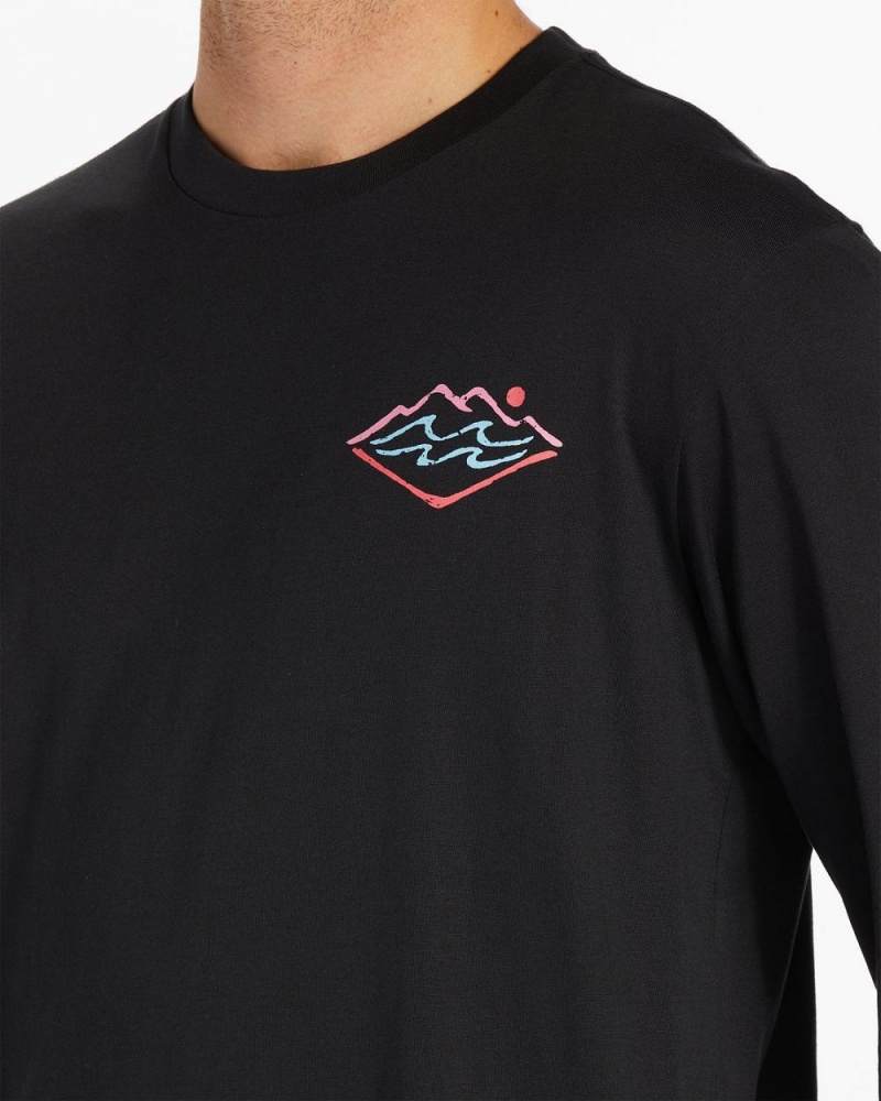 Black Men's Billabong Summit Long Sleeve T-Shirt | 587610JIW