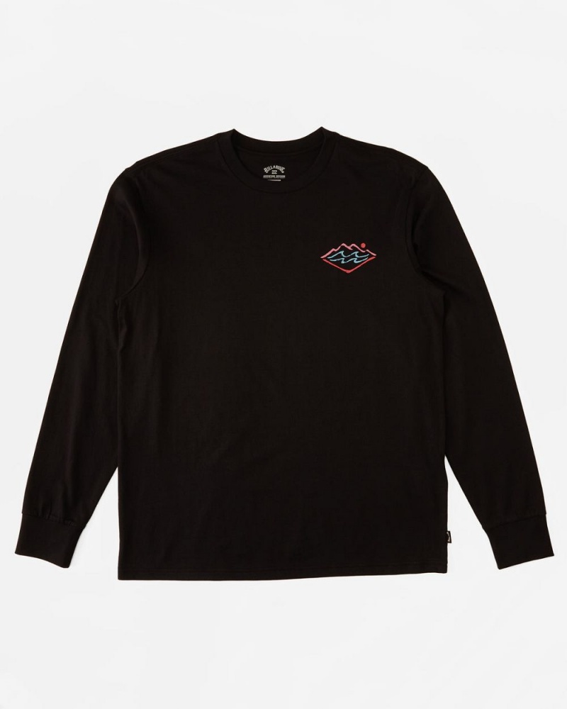 Black Men's Billabong Summit Long Sleeve T-Shirt | 587610JIW