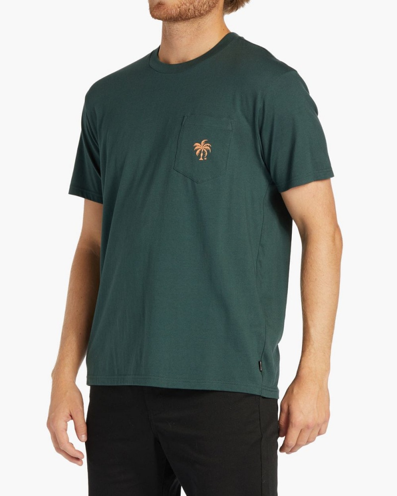 Black Men's Billabong Tropics Pocket T-Shirt | 590327YEX