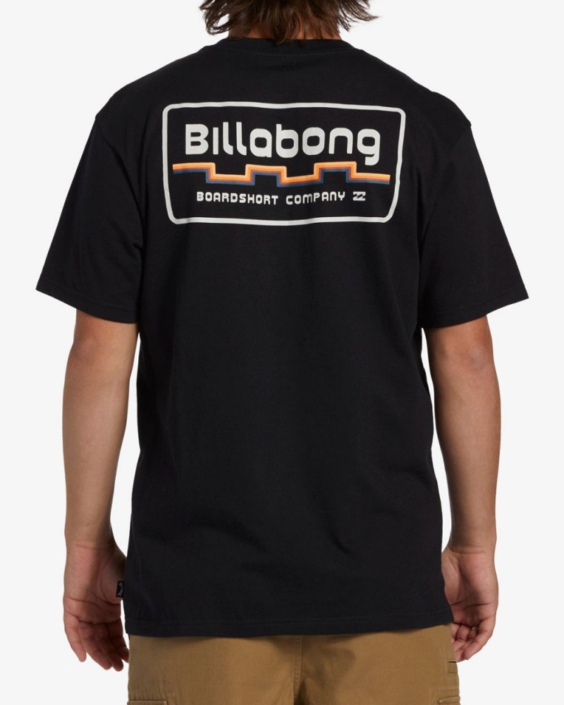 Black Men\'s Billabong Walled Short Sleeve T-Shirt | 319504XYA