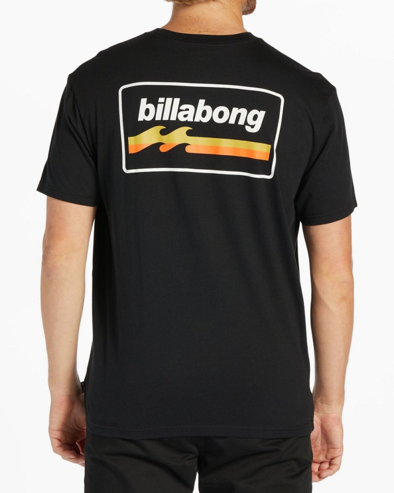 Black Men's Billabong Walled Short Sleeve T-Shirt | 960837ECY