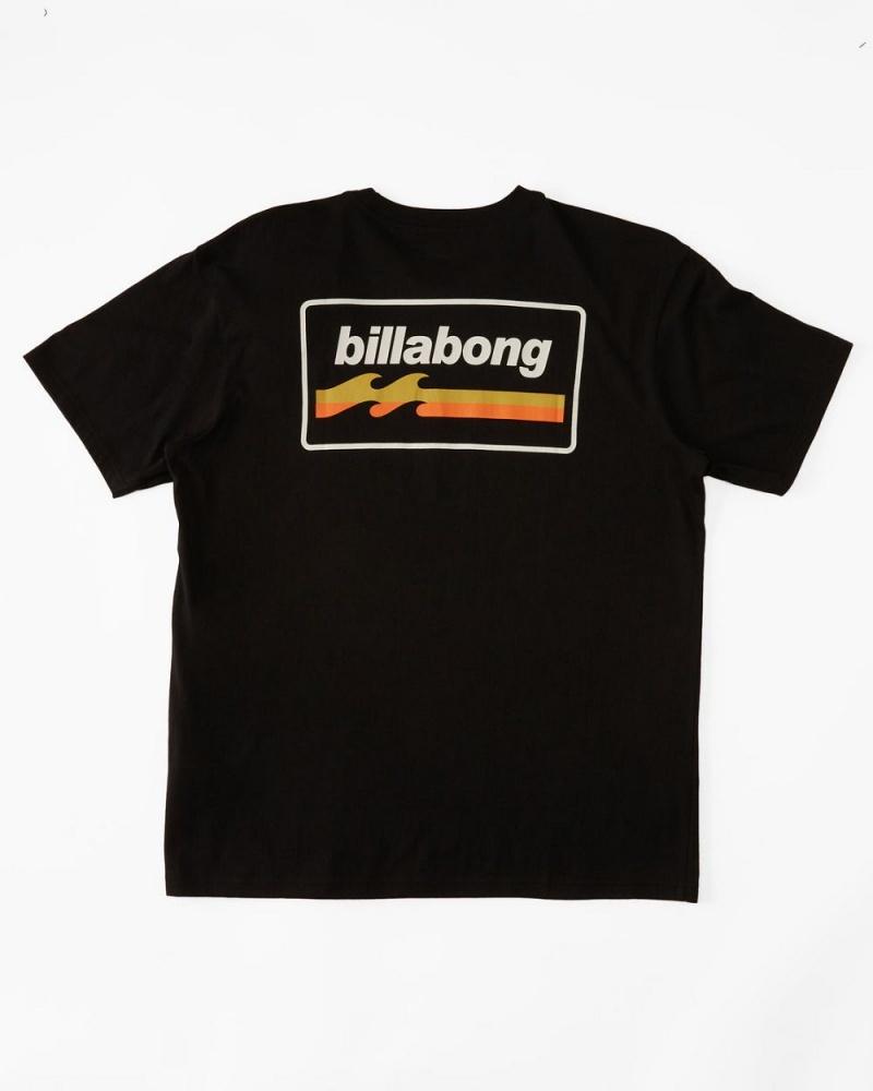 Black Men's Billabong Walled Short Sleeve T-Shirt | 960837ECY