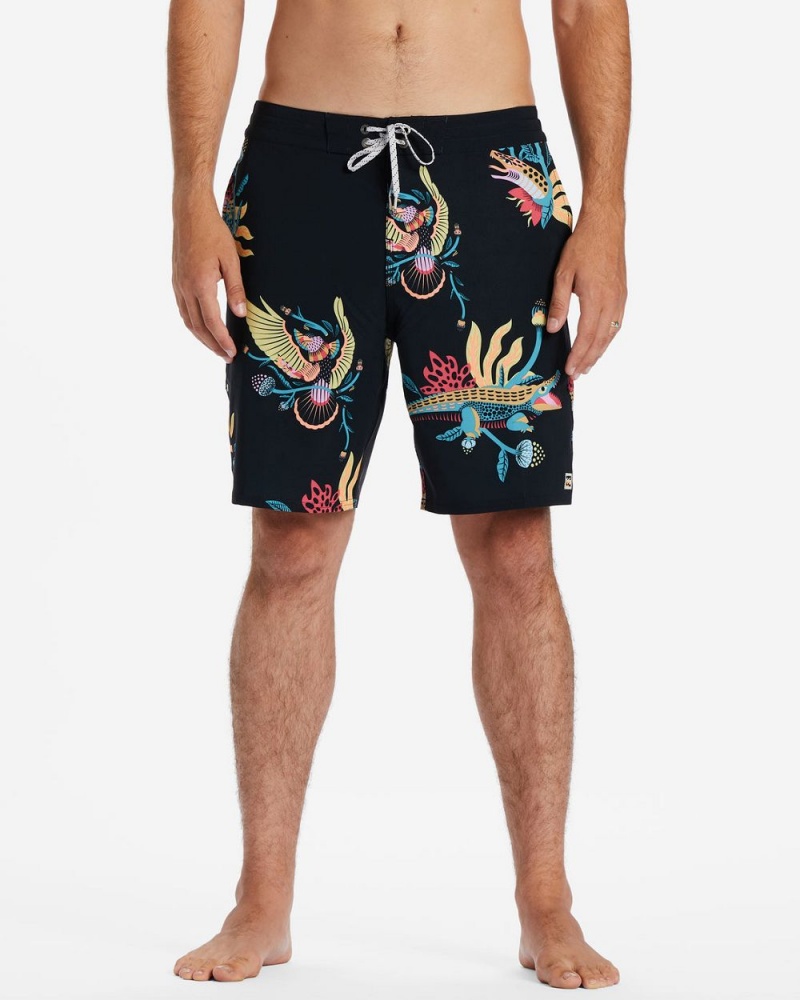 Black Men's Billabong Zeledon Sundays Board Shorts | 306741KIT