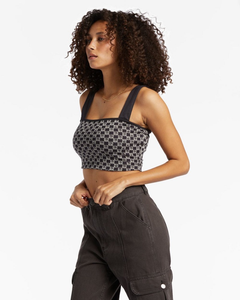 Black Pebble Women's Billabong Check Me Out Top | 406591ISR