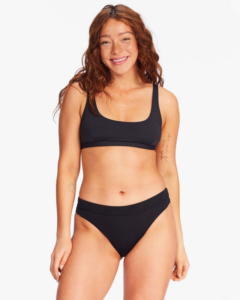 Black Pebble Women's Billabong Sol Searcher Maui Rider Bikini Bottoms | 371620EPB