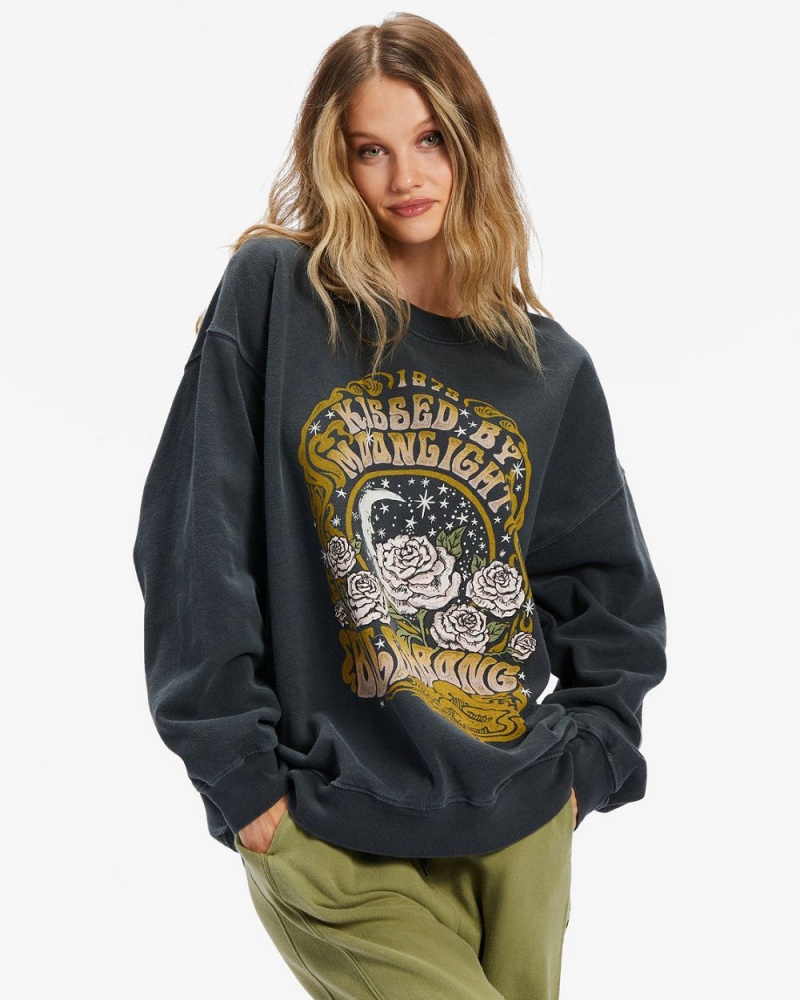 Black Sands 2 Women\'s Billabong Ride In Oversized Crewneck Sweatshirt | 295036QIT