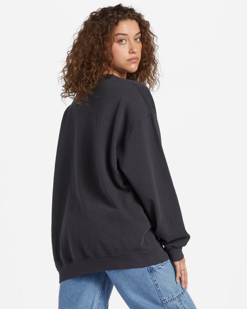 Black Sands 3 Women's Billabong Ride In Oversized Crewneck Sweatshirt | 640825SME