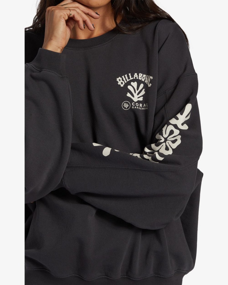 Black Sands Women's Billabong Beyond The Reef Crew Neck Sweatshirt | 475182TJY