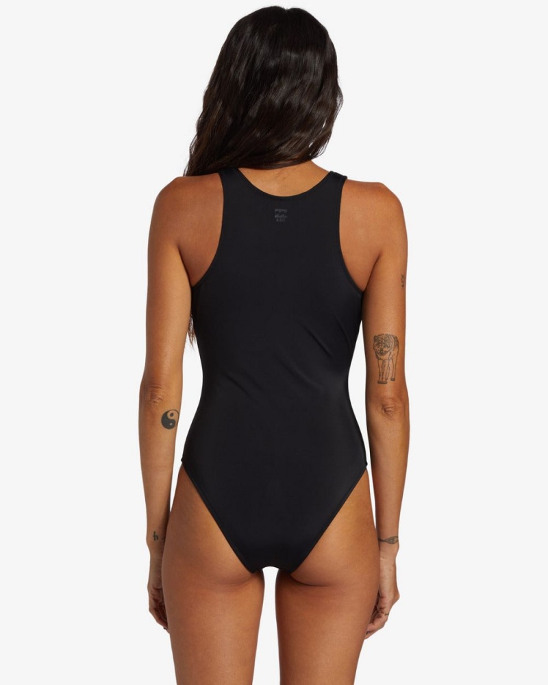 Black Women's Billabong A/Div One-Piece Swimsuit | 503924HJF