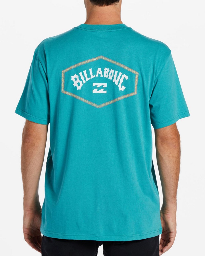 Blue Men's Billabong Exit Arch T-Shirt | 908647TUA