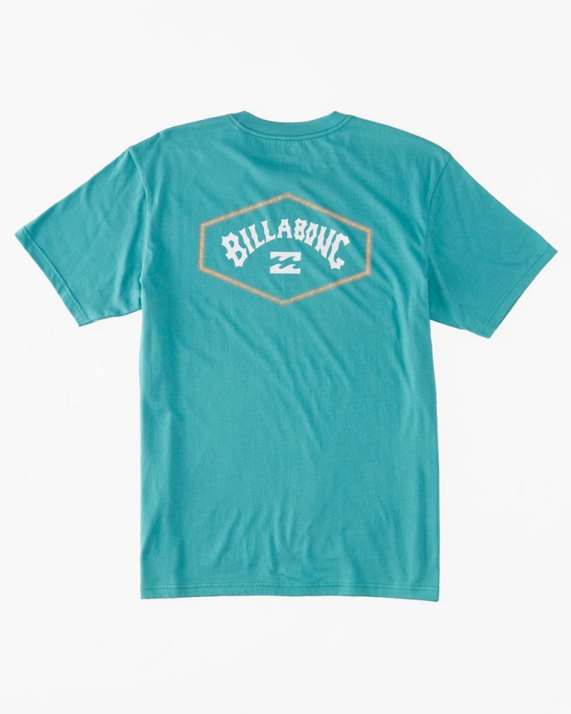 Blue Men's Billabong Exit Arch T-Shirt | 908647TUA