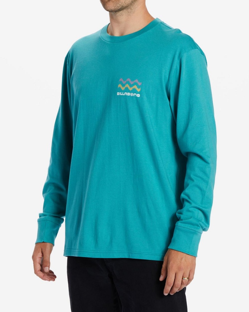 Blue Men's Billabong Fragment Long Sleeve T-Shirt | 670915OEJ