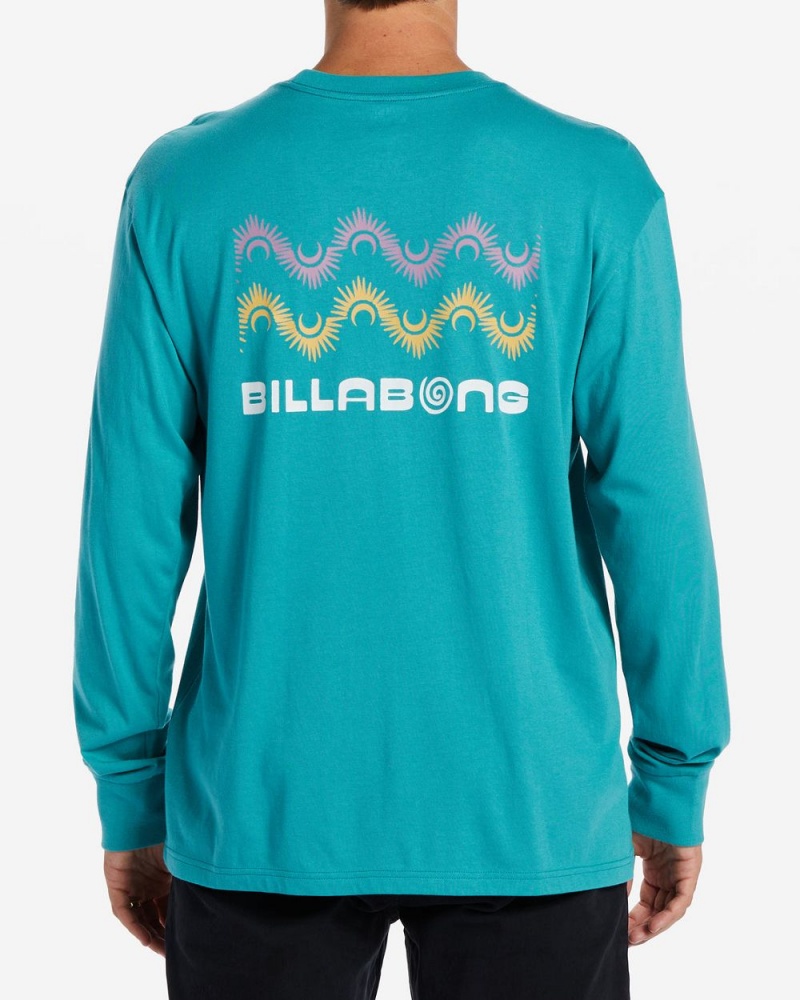 Blue Men's Billabong Fragment Long Sleeve T-Shirt | 670915OEJ