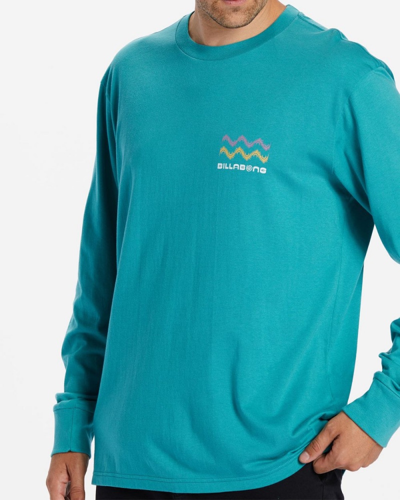 Blue Men's Billabong Fragment Long Sleeve T-Shirt | 670915OEJ