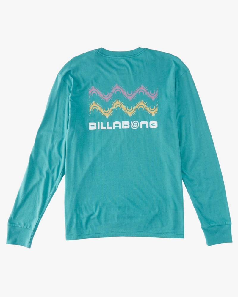 Blue Men's Billabong Fragment Long Sleeve T-Shirt | 670915OEJ