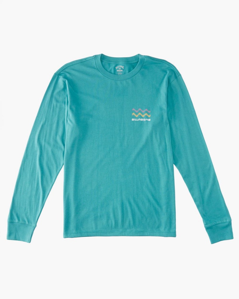 Blue Men's Billabong Fragment Long Sleeve T-Shirt | 670915OEJ