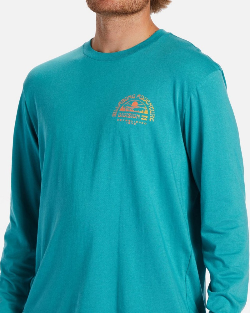 Blue Men's Billabong Highland Long Sleeve T-Shirt | 247139WMG