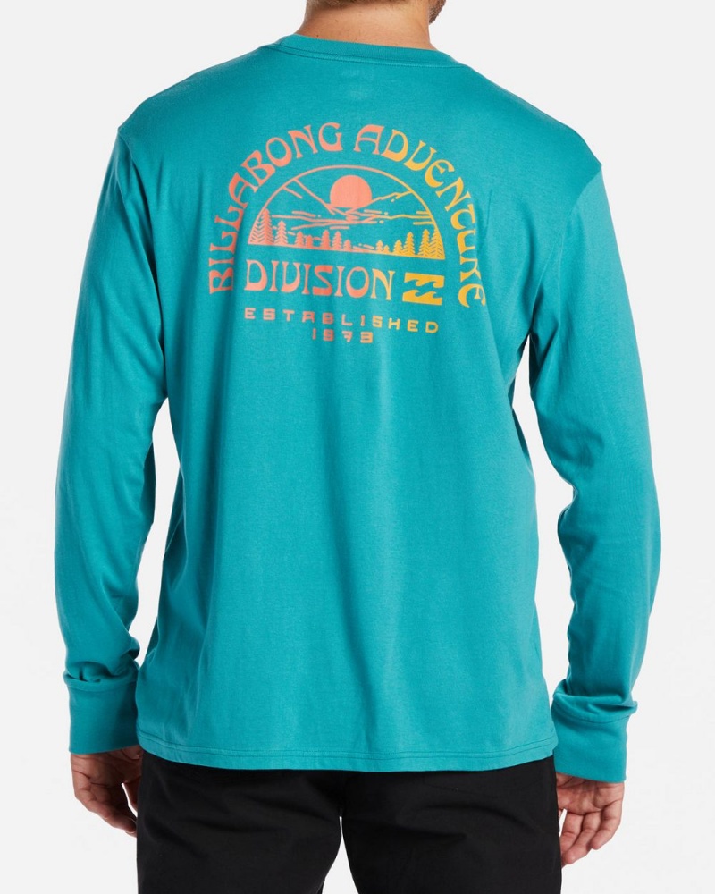 Blue Men's Billabong Highland Long Sleeve T-Shirt | 247139WMG