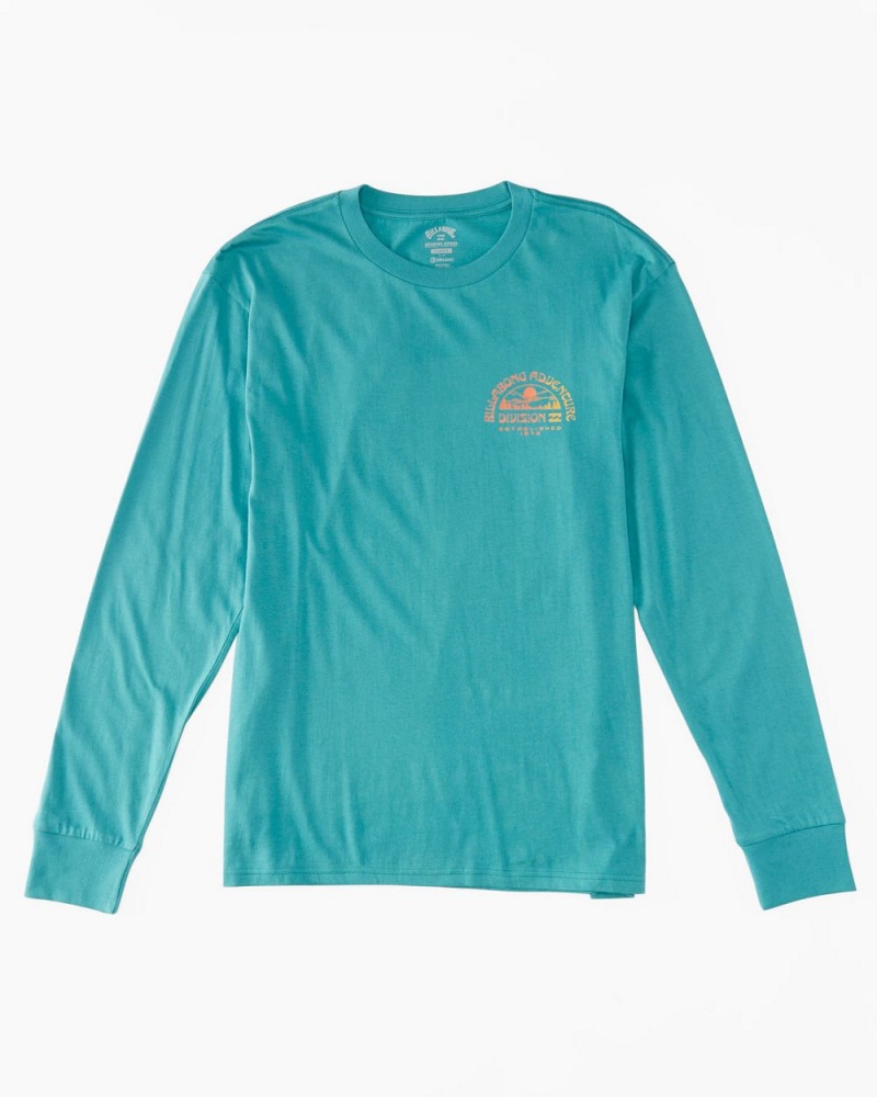 Blue Men's Billabong Highland Long Sleeve T-Shirt | 247139WMG