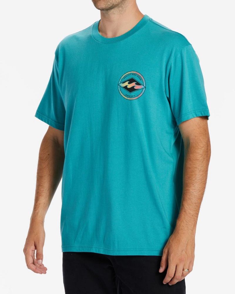 Blue Men's Billabong Rotor Diamond T-Shirt | 108563XSP