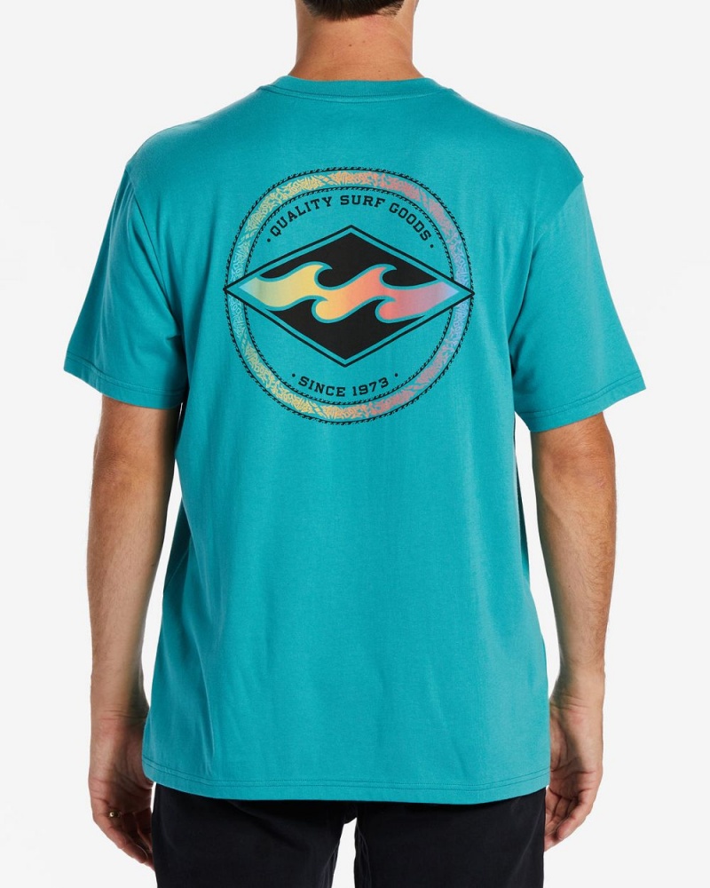 Blue Men's Billabong Rotor Diamond T-Shirt | 108563XSP