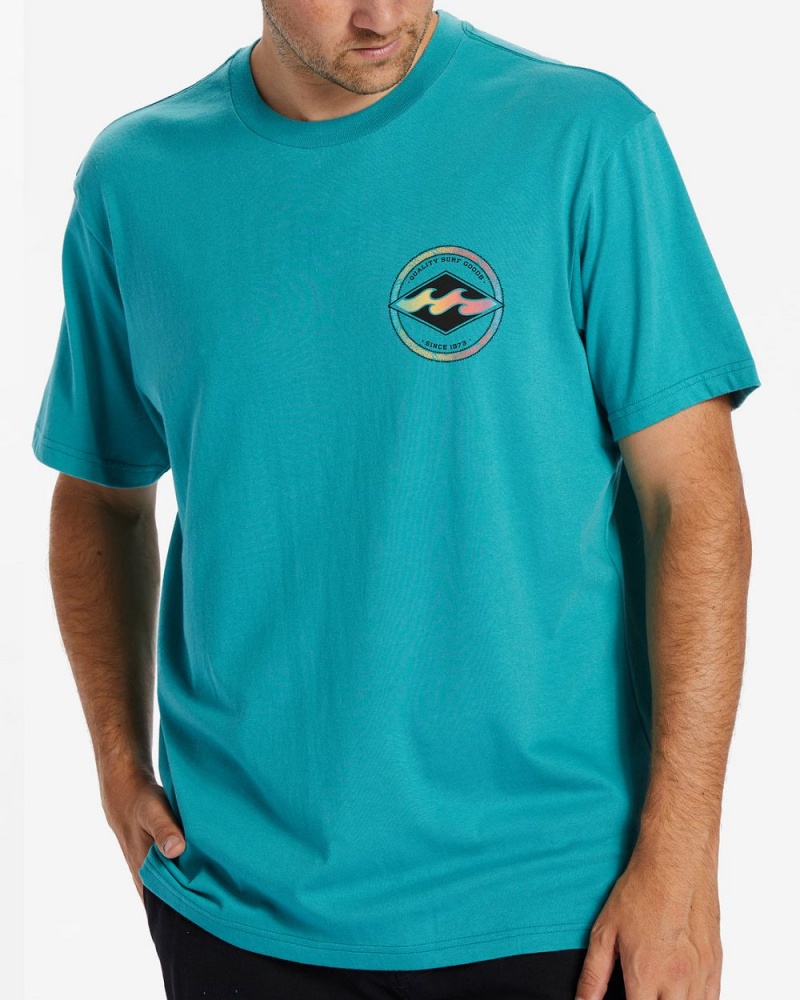 Blue Men's Billabong Rotor Diamond T-Shirt | 108563XSP