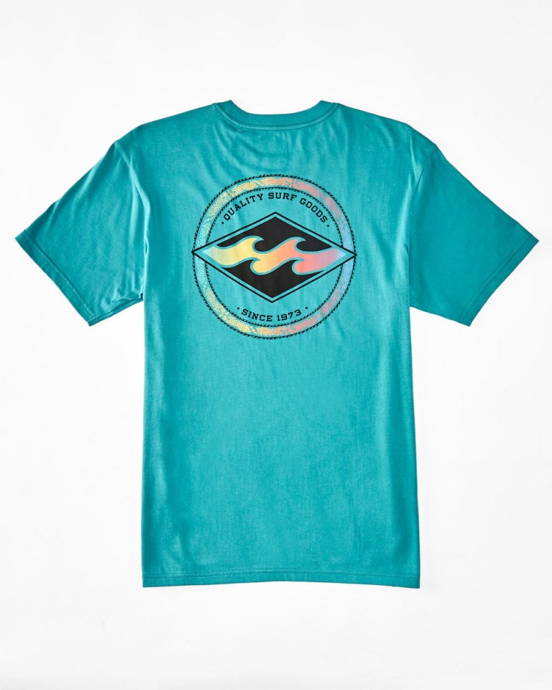 Blue Men's Billabong Rotor Diamond T-Shirt | 108563XSP