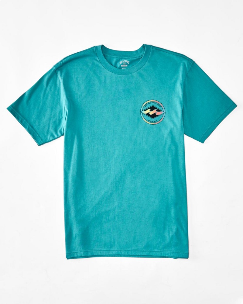 Blue Men's Billabong Rotor Diamond T-Shirt | 108563XSP