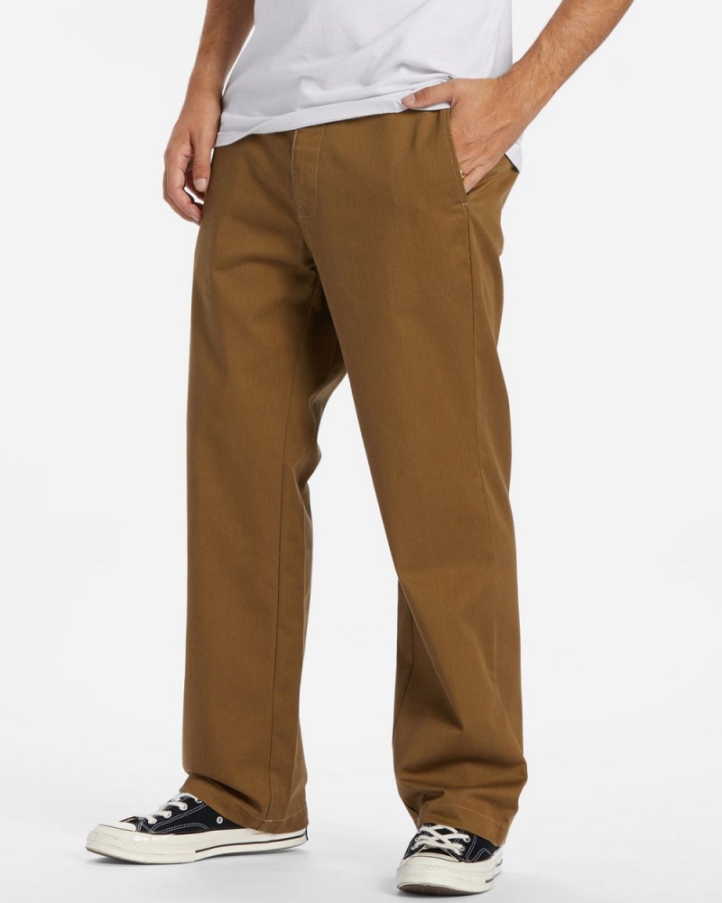 Brown Men's Billabong Carter Workwear Pants | 163729PQI