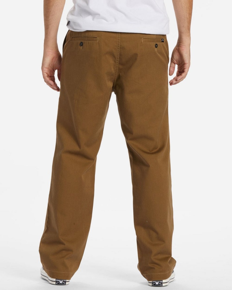 Brown Men's Billabong Carter Workwear Pants | 163729PQI