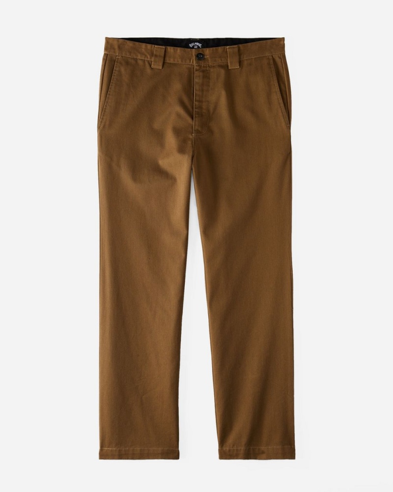 Brown Men's Billabong Carter Workwear Pants | 163729PQI