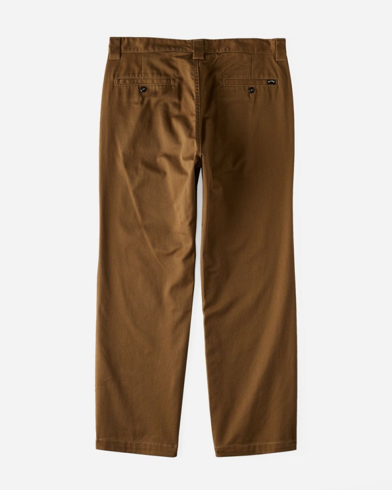 Brown Men's Billabong Carter Workwear Pants | 163729PQI