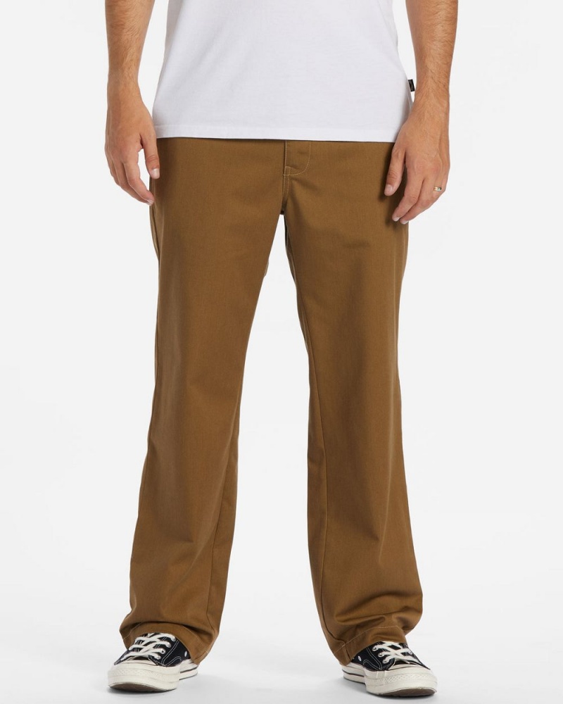 Brown Men\'s Billabong Carter Workwear Pants | 163729PQI