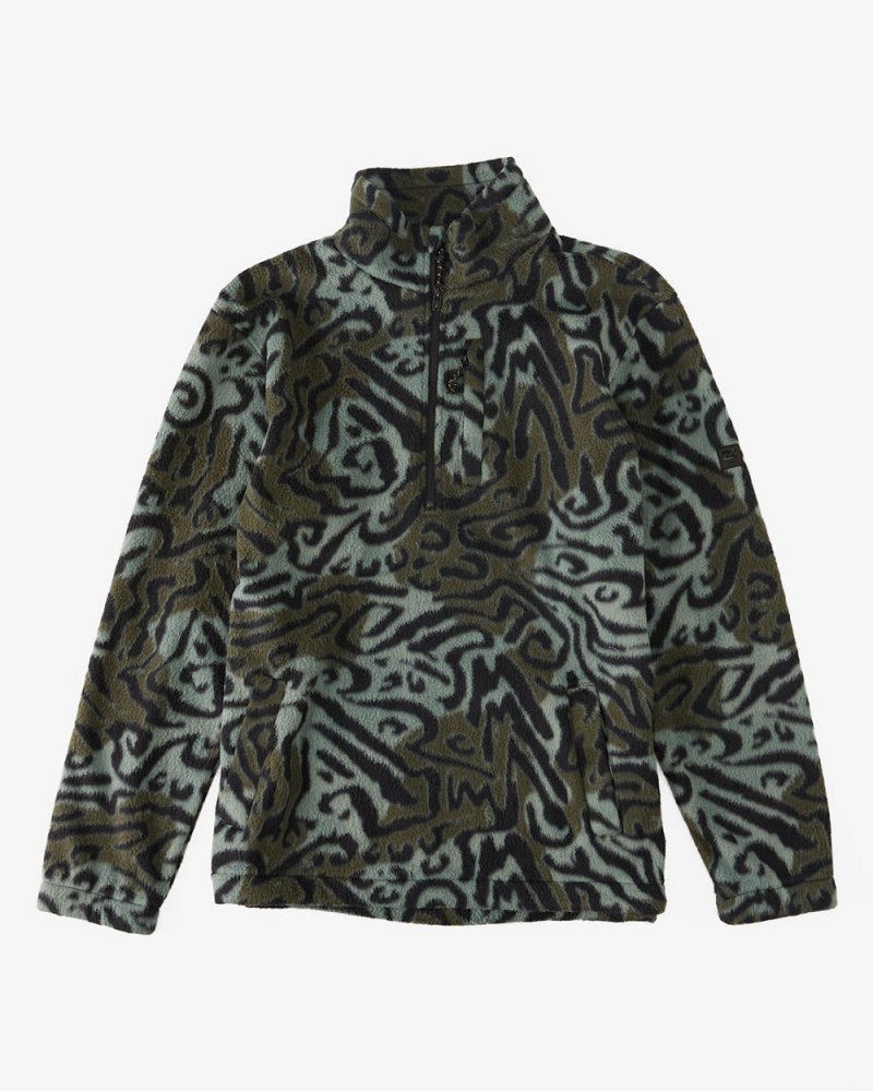 Camo Men's Billabong Boundary Half-Zip Mock Neck Fleece | 569784KCA