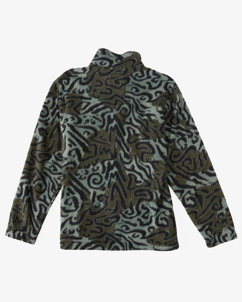 Camo Men's Billabong Boundary Half-Zip Mock Neck Fleece | 569784KCA