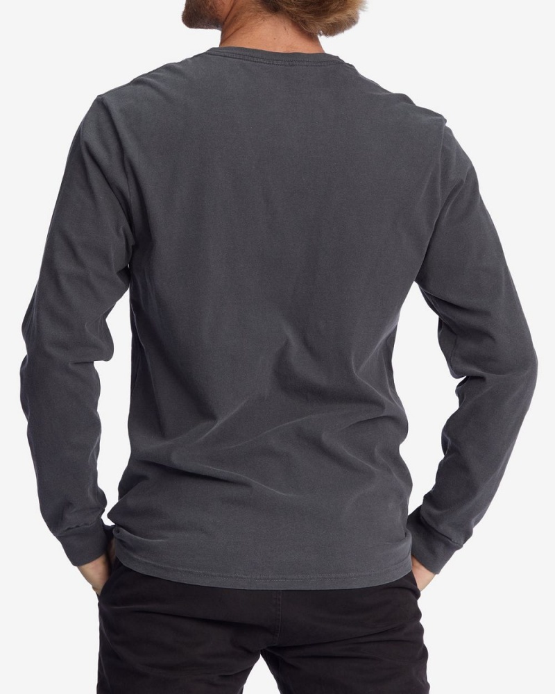 Charcoal Men's Billabong Essential Wave Washed Long Sleeve T-Shirt | 625971AWP