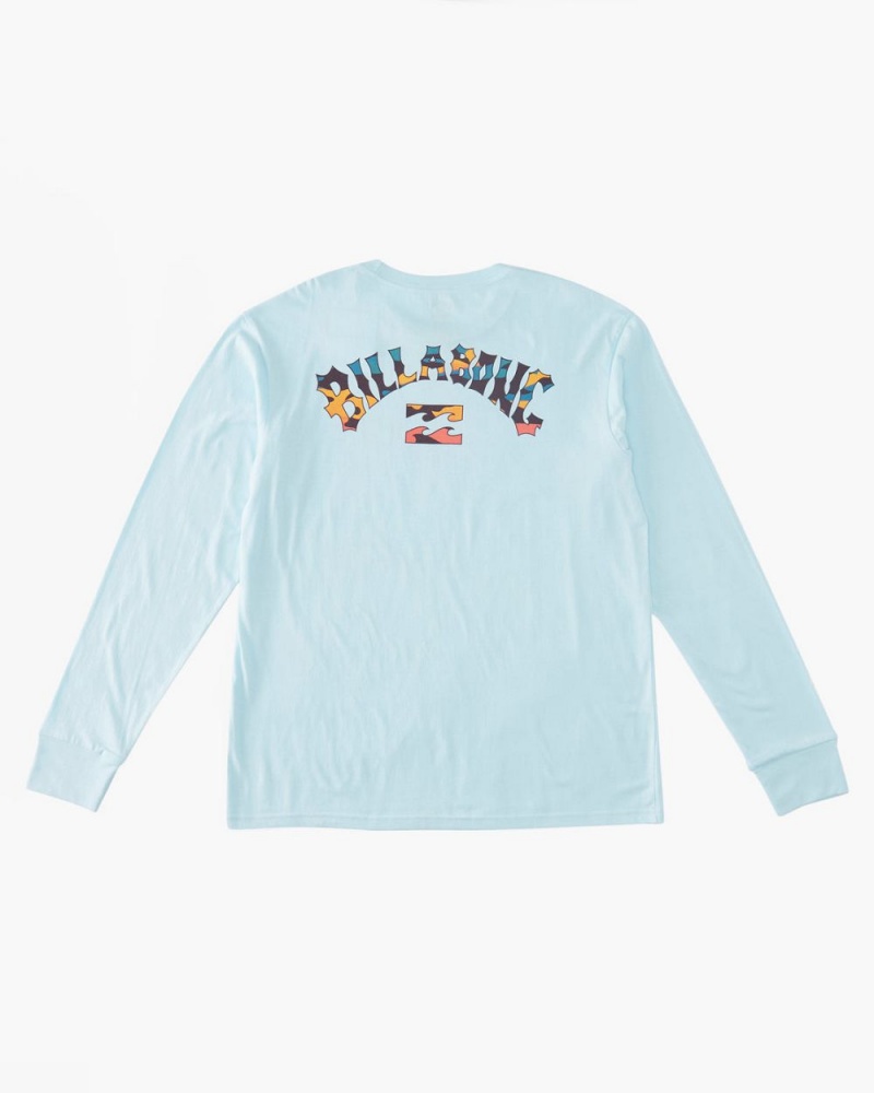 Coastal Blue Men's Billabong Arch Fill Long Sleeve T-Shirt | 172940EQK